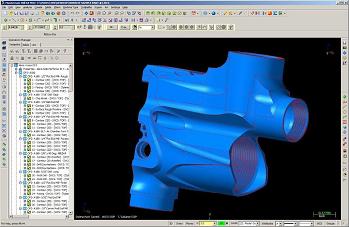 Part programmed in Mastercam